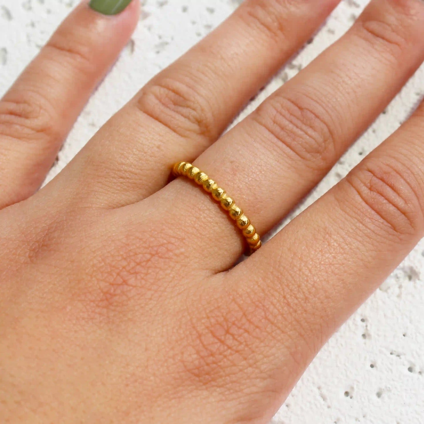 Gold Plated Bubble Ring