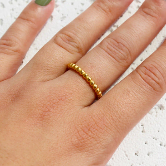Gold Plated Bubble Ring