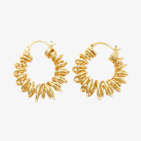 Gold Plated Looped Earrings - Aubrey