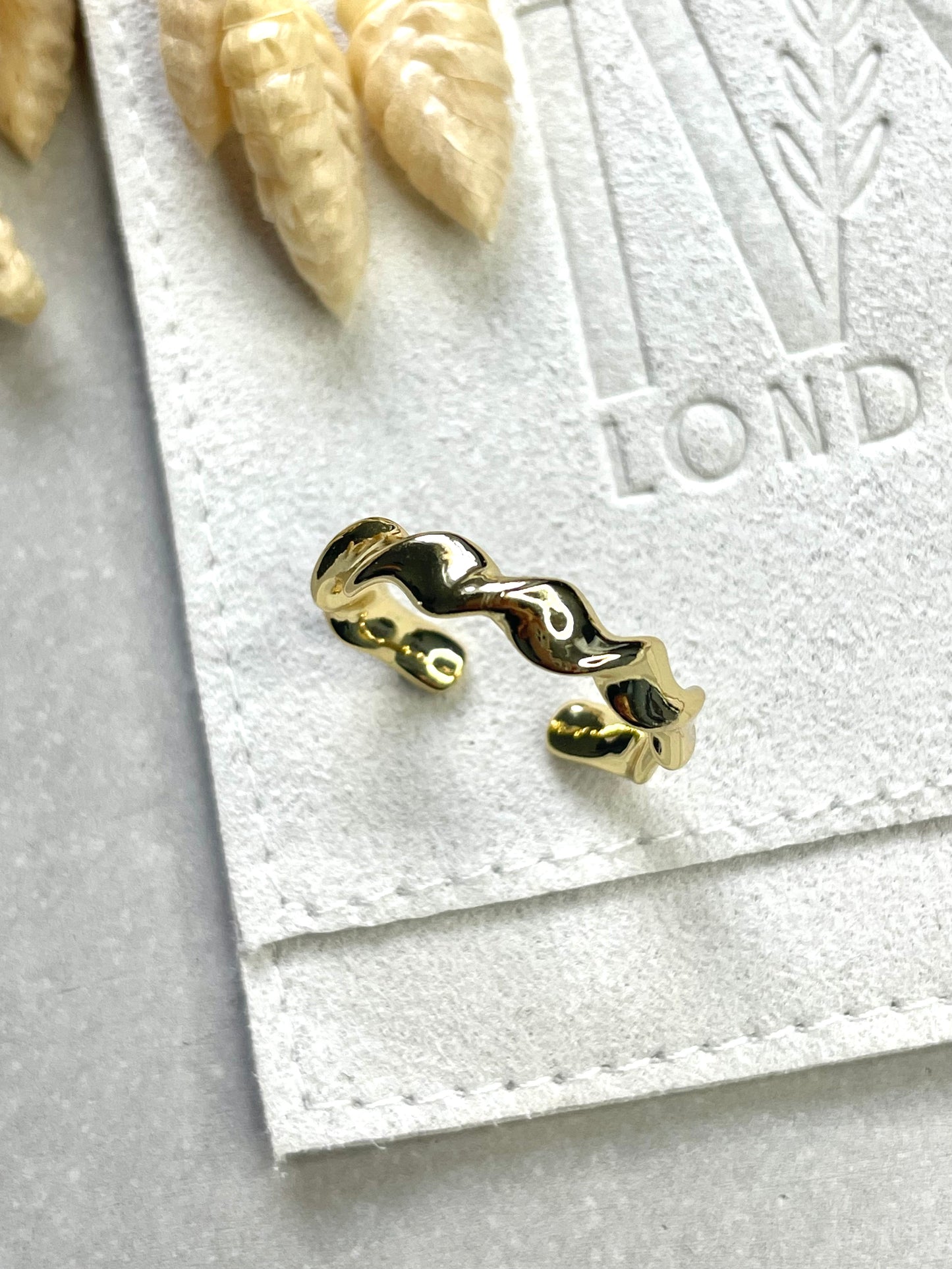 Gold Plated Twist Ring