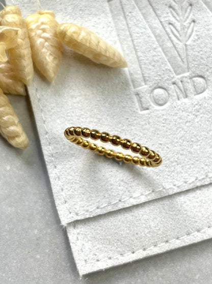 Gold Plated Bubble Ring