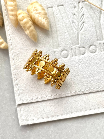 Gold Plated Filigree Ring - Noura