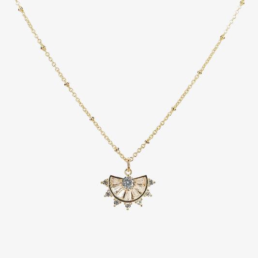 Gold Plated Cubic Zirconia  Necklace - Ari