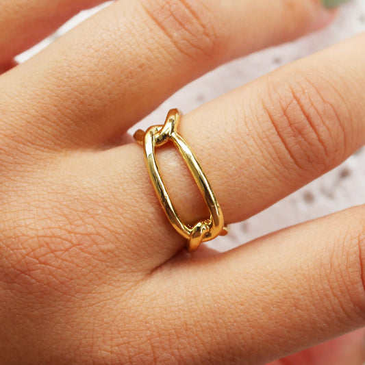 Gold Plated Knot Ring