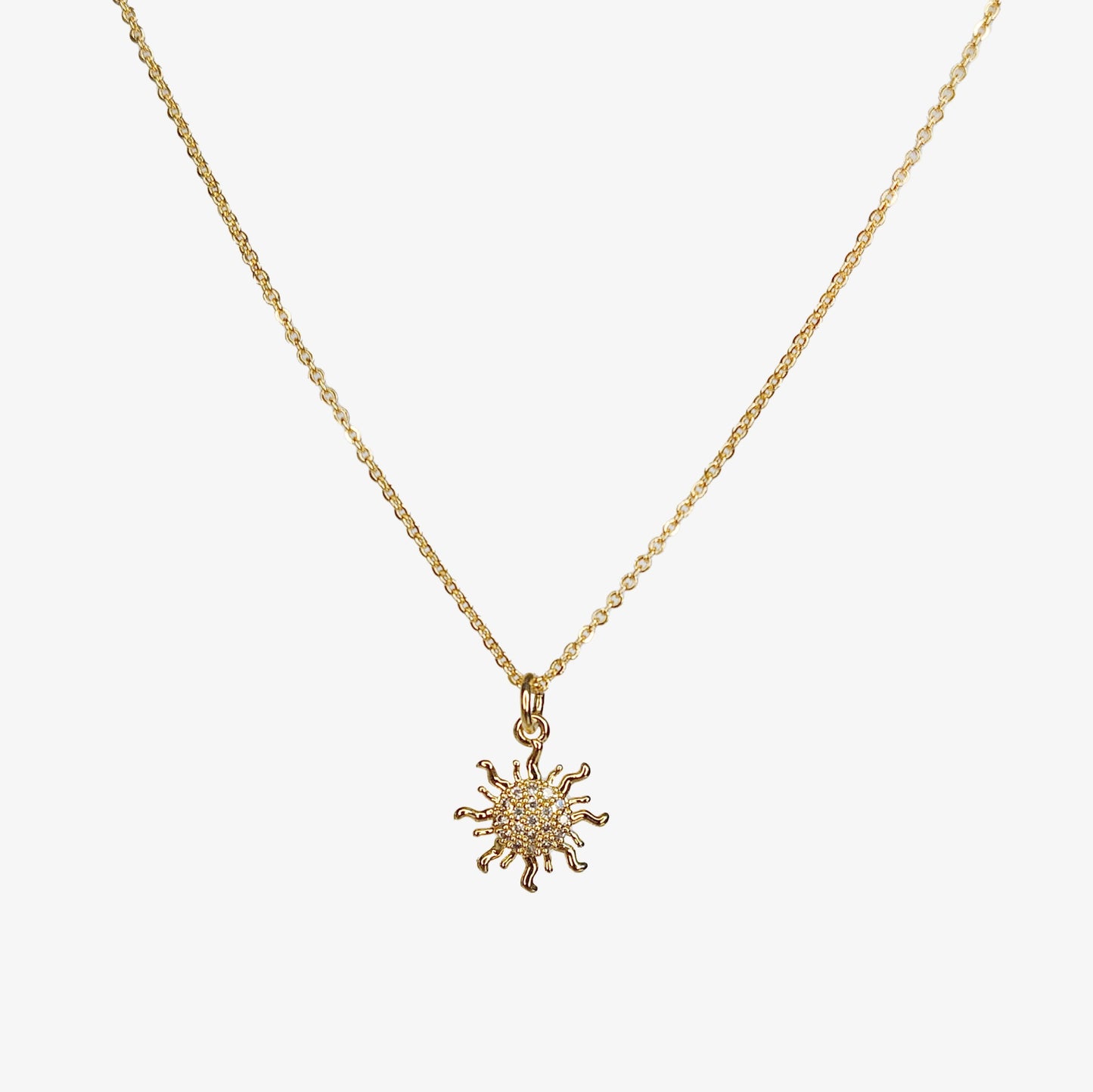 Gold Plated Cubic Zirconia Daystar Necklace - Ivy London Studio