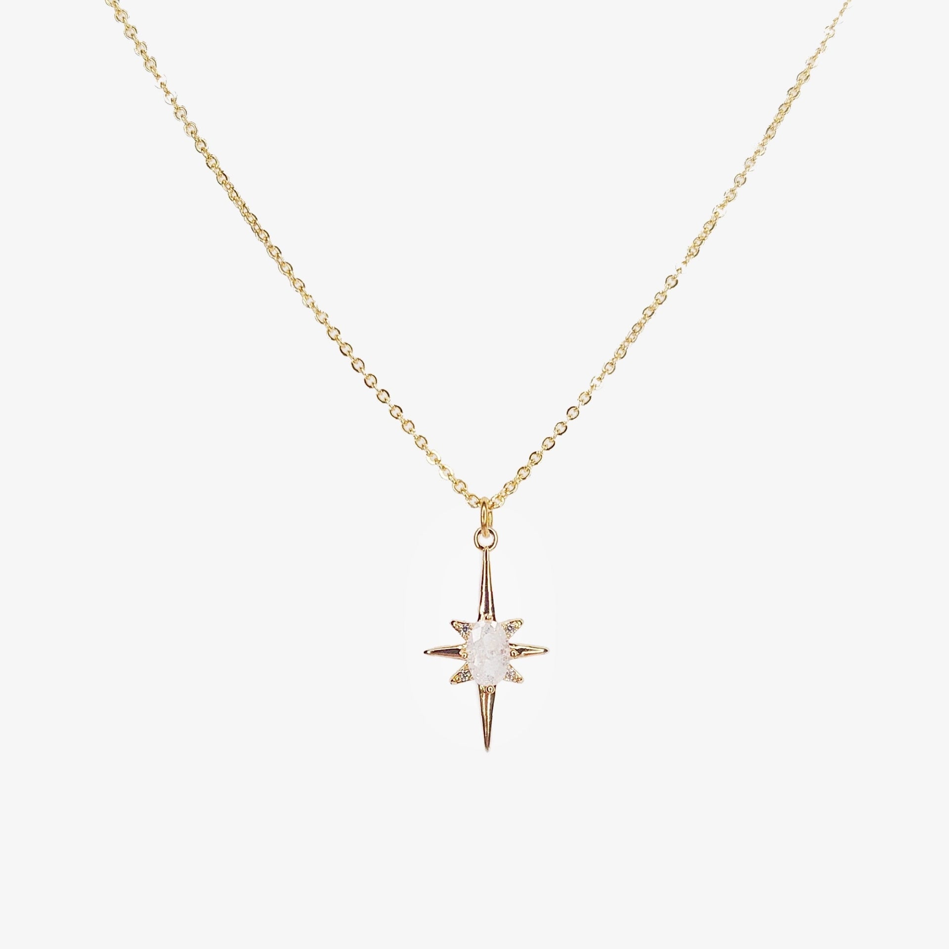 日本未入荷【CRAFTD London】NORTH STAR PENDANT CRAFTD | Silver North Star Pendant Necklace | Rhodium & 316L