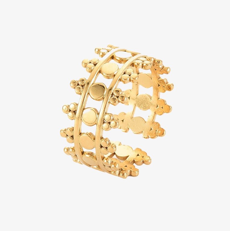 Gold Plated Filigree Ring - Noura - Ivy London Studio