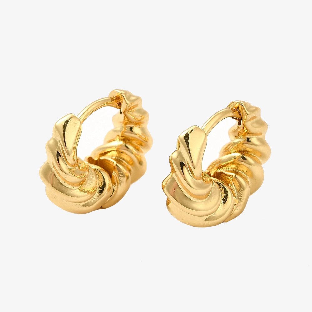 Gold Plated Huggies Earrings - Olivia - Ivy London Studio