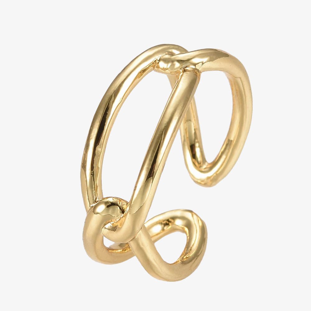 Gold Plated Knot Ring - Ivy London Studio