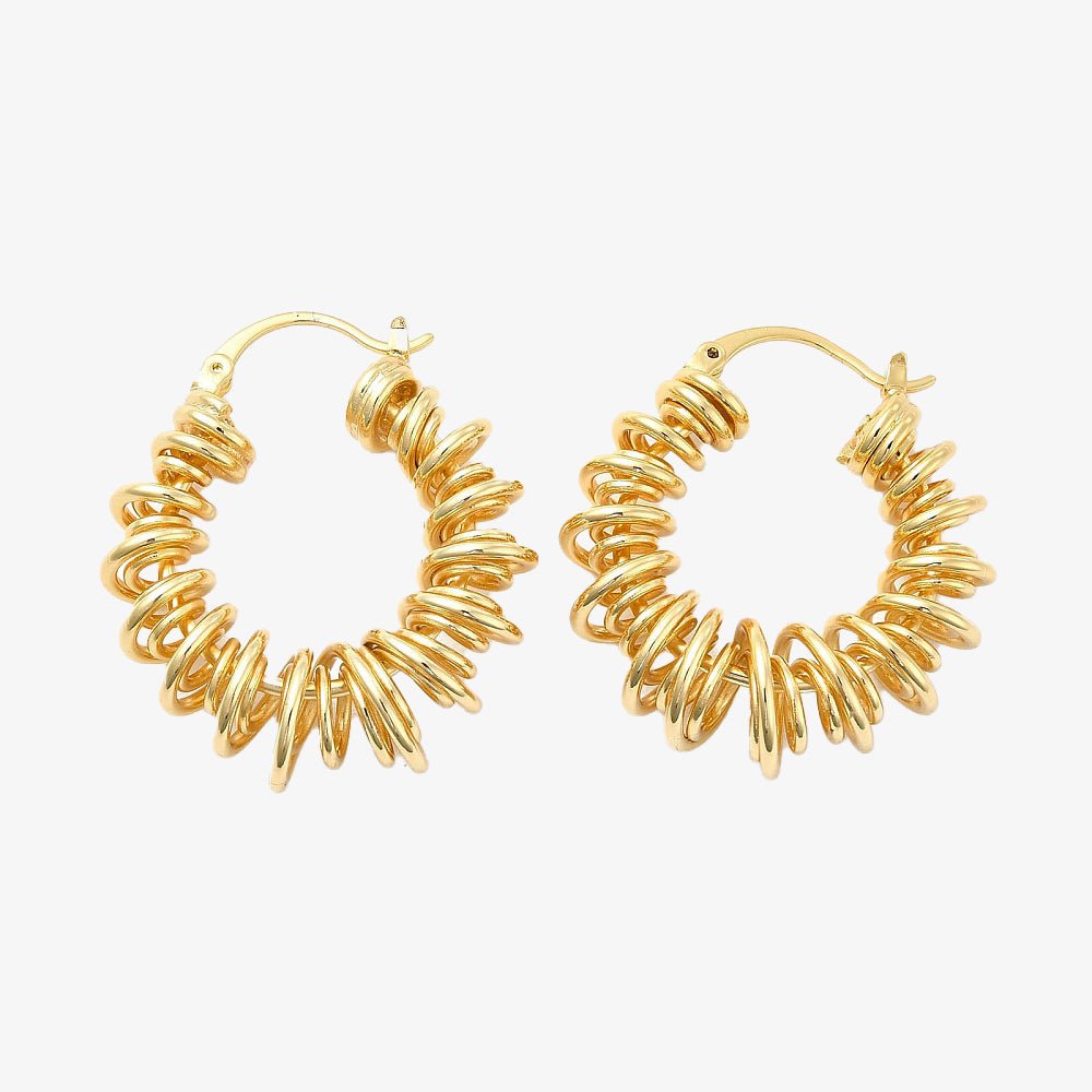 Gold Plated Looped Earrings - Aubrey - Ivy London Studio